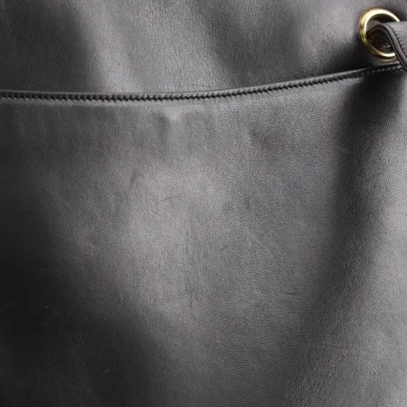 CHANEL Vintage XL Studded CC Monogram Logo Black Lambskin Leather Shoulder Bag - Picture 8 of 16